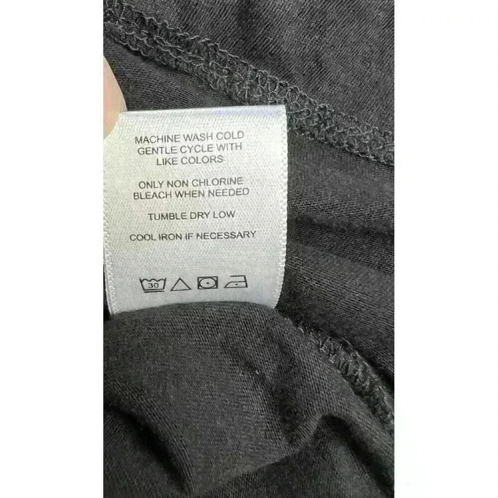 CUYANA Women's Short Sleeve 100% Organic PIMA Cotton Cropped Tee Sz Large Black - Picture 10 of 11